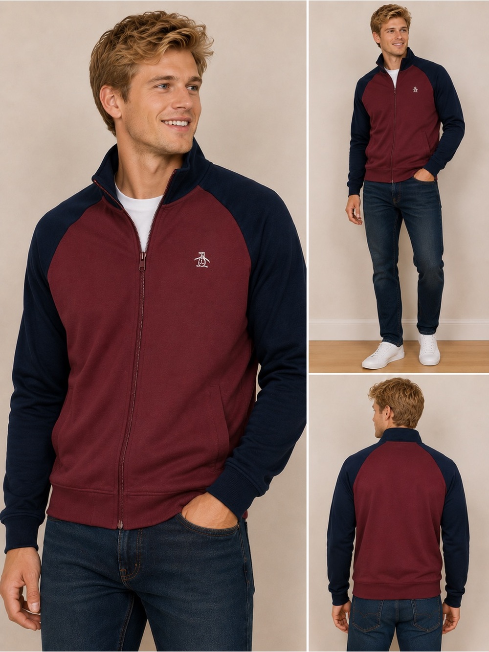 Original Penguin by Munsingwear Men’s Full Zip Jacket XL
